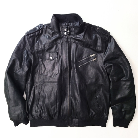 Leather Motorcycle Jacket - Picture 2 of 12